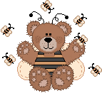 bear and bees