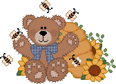 bear and bees