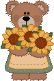 bear with flowers