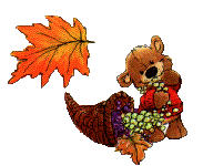 bear and falling leaf