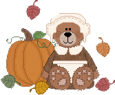 thankgiving bear and pumpkin